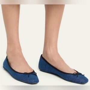 VERONICA BEARD Beatrix Denim Ballet Flat